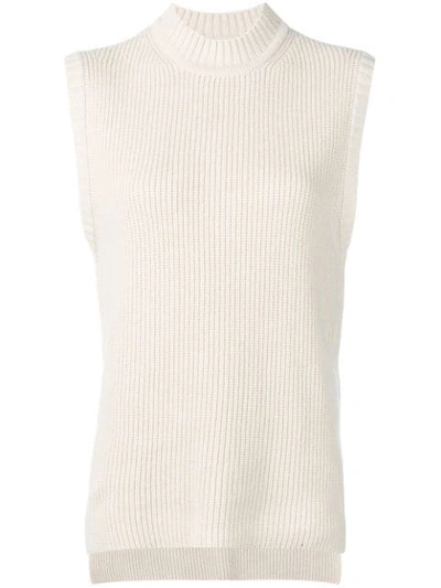 Rejina Pyo Ribbed Knit Sleeveless Jumper In Neutrals