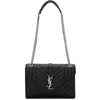 Saint Laurent Small Envelope Calfskin Leather Shoulder Bag In Black