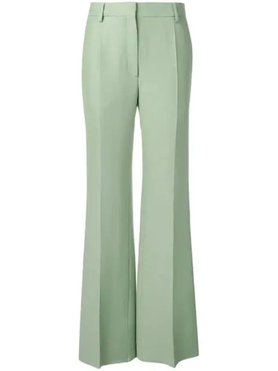 Valentino Tailored Straight-leg Trousers In Green