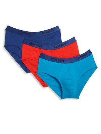 2(x)ist Men's Essential 3-pack Contour Pouch Briefs In Monaco Blue