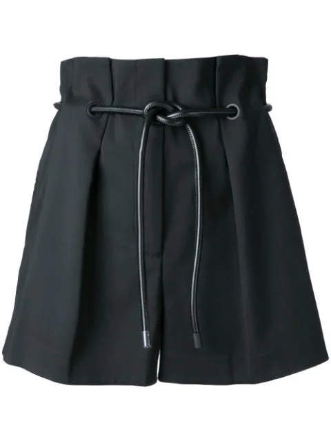 3.1 Phillip Lim Black Tailored Pleated Shorts In Ba001 Black | ModeSens