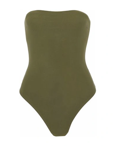 Alix Tube Tops In Military Green
