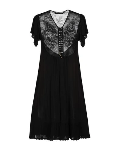 Roberto Cavalli Short Dresses In Black