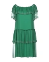 Alberta Ferretti Short Dresses In Green