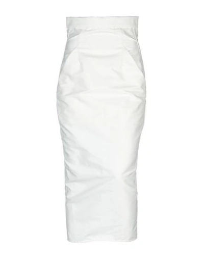 Rick Owens Maxi Skirts In White