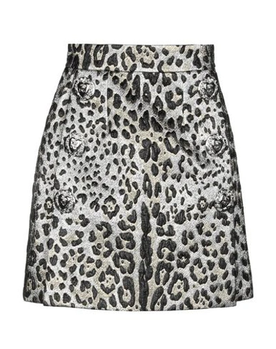 Dolce & Gabbana Midi Skirts In Silver