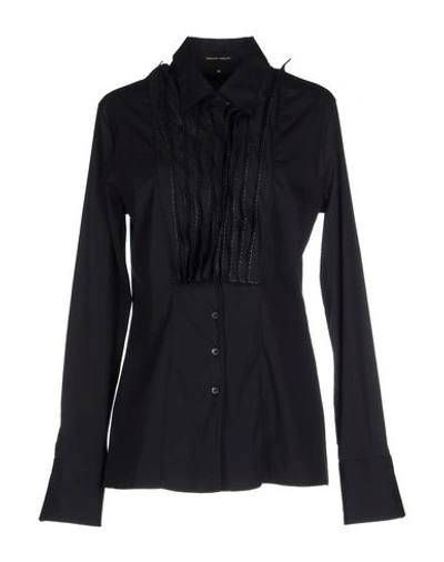 Walter Voulaz Solid Color Shirts & Blouses In Black