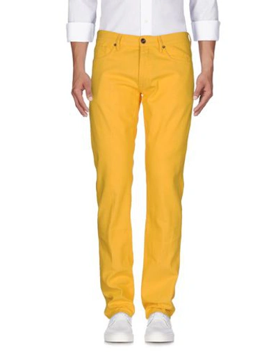 Incotex Denim Pants In Yellow