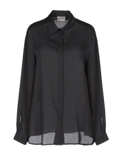 Armani Collezioni Shirts In Steel Grey