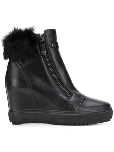Baldinini Wedged Ankle Boots In Black
