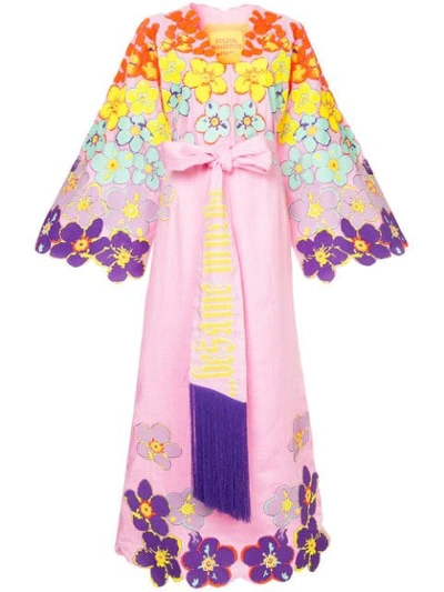 Yuliya Magdych Floral Print Kimono Dress - Pink