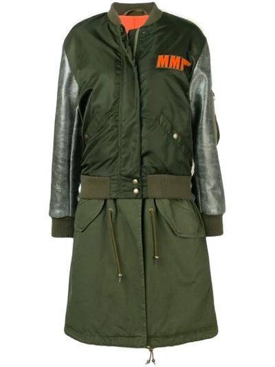 Mr & Mrs Italy Embroidery Clark Ross Bomber Parka In Green