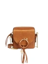 See By Chloé Micro Joan Suede & Leather Crossbody In Caramel