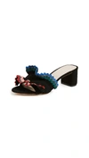 Loeffler Randall Vera City Slide Sandals In Black/multi