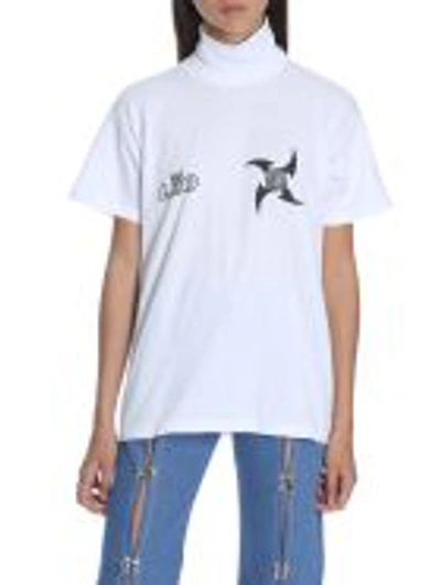 Leo Short Sleeve T-shirt In Bianco/nero