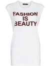 Dolce & Gabbana Fashion Is Beauty White Cotton T-shirt