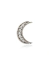 Andrea Fohrman 14kt 'crescent Moon' Weissgoldohrring Mit Diamanten In Gold