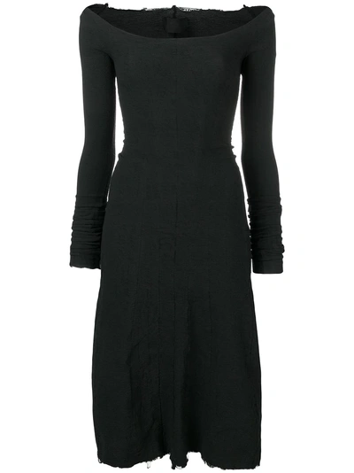 Marc Le Bihan Boat Neck Dress In Black