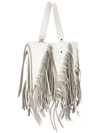 Proenza Schouler Fringed Tote Bag - White