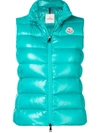 Moncler Padded Gilet In Green