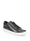 Saks Fifth Avenue Collection Leather Sneakers In Black