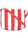 Mansur Gavriel Striped Lamb Crossbody - Red