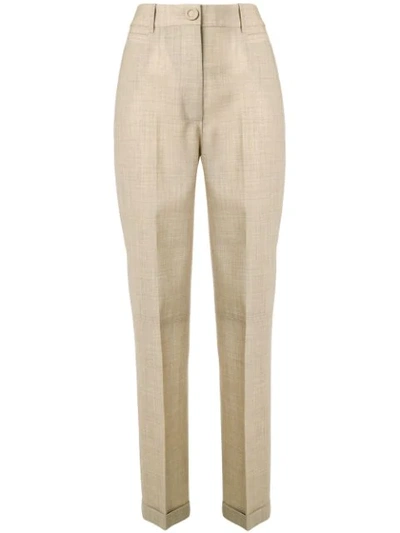 Jacquemus High-waisted Chinos In Neutrals