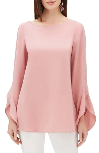 Lafayette 148 Emory Finesse Crepe Blouse In Rosette
