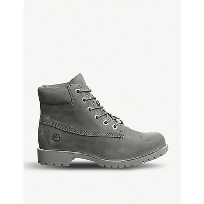 Timberland Slim Premium 6&#34; Nubuck Boots In Eiffel Tower Silver