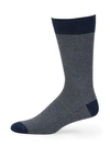 Saks Fifth Avenue Men's Collection Birds Eye Socks In Denim