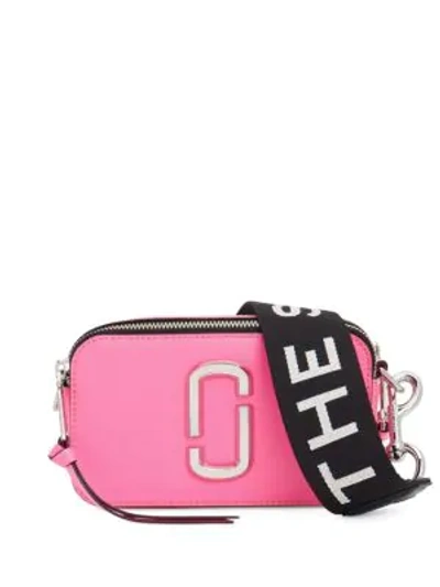 Marc Jacobs The Snapshot Fluoro Leather Camera Bag In Bright Pink