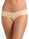 Cosabella Never Say Never Cutie Low-rise Thong In Blush
