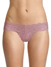 Cosabella Never Say Never Cutie Low-rise Thong In Grape