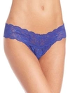 Cosabella Never Say Never Cutie Low-rise Thong In Ultra Blue