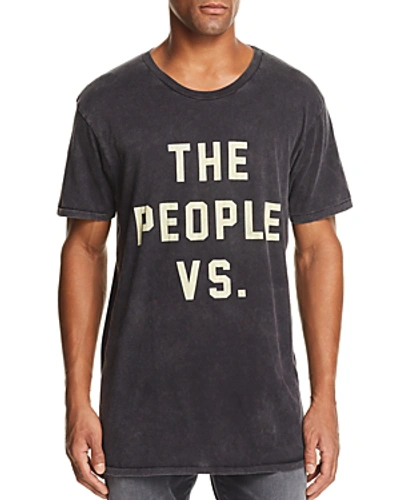 The People Vs Distressed Logo Graphic Tee In Black Acid