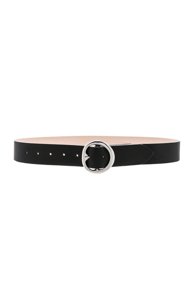 B-low The Belt Baby Bell Bottom Smooth Belt In Black & Silver