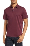 Zachary Prell Caldwell Pique Regular Fit Polo In Burgundy