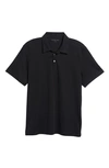Zachary Prell Caldwell Pique Regular Fit Polo In Onyx