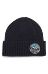 Patagonia Brodeo Wool Stocking Cap In Fitz Roy Scope Navy Blue