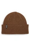 Patagonia Brodeo Wool Stocking Cap In Timber Brown