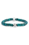 Anzie Boheme Starburst Chrysocolla Bead Bracelet In Silver/ Chrysocolla