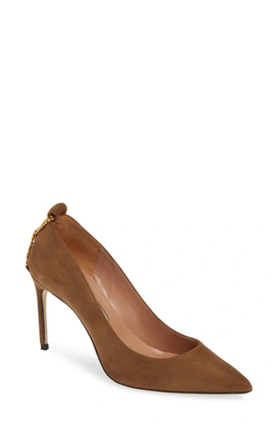 Brian Atwood Voyage Pump In Khaki Suede