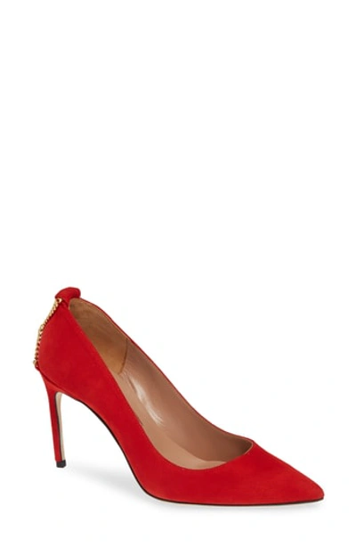 Brian Atwood Voyage Pump In Red Suede