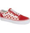 Vans Old Skool Sneaker In Racing Red/ White