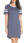 Alternative Stadium Eco Jersey T-shirt Dress In Eco True Navy/ Eco White