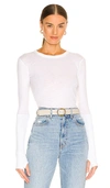 Enza Costa Colorblock Cotton-cashmere Top In White