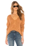 Free People Gossamer V-neck Sweater In Tan