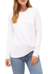 Stateside Twist Front Fleece Sweatshirt In White