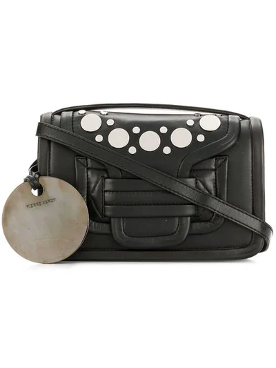 Pierre Hardy Studded Foldover Shoulder Bag - Black In Black