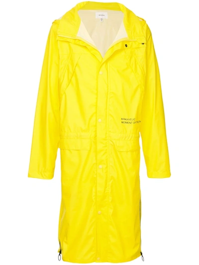 Makavelic Mot Long Raincoat In Yellow